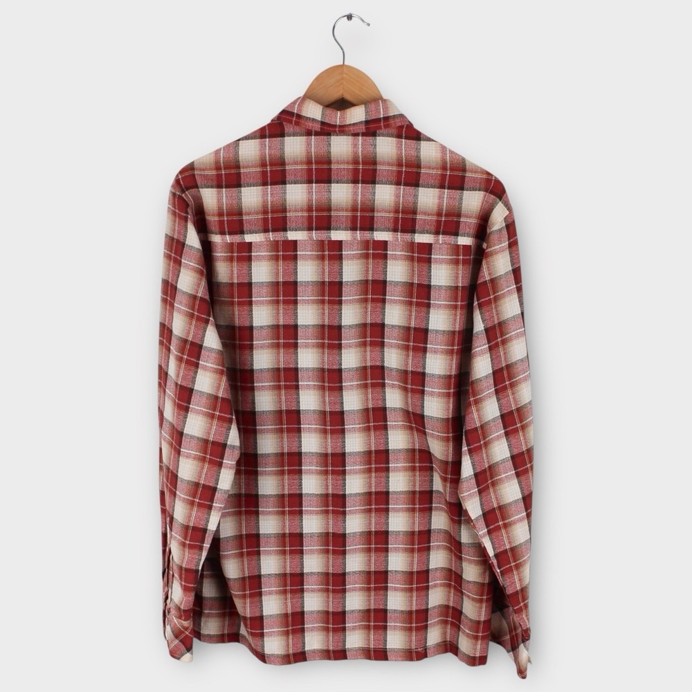 Vintage Kennington California Plaid Shirt Men's Large Red Western Flannel Style - Picture 3 of 4